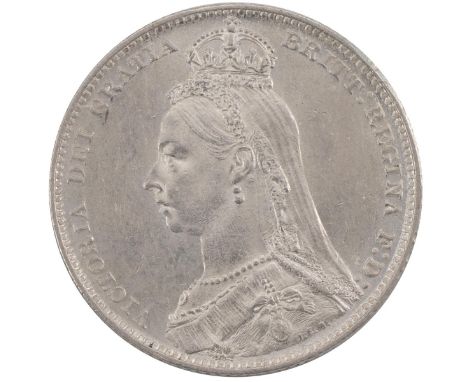 1889 Victoria silver Shilling (S 3927). Grade: aUNC - about Uncirculated.