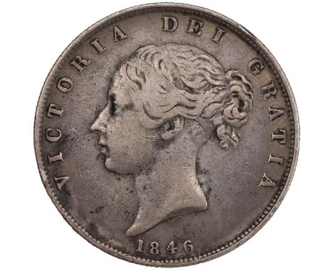 1846 Victoria silver Halfcrown (S 3888). Grade: aF - about Fine.