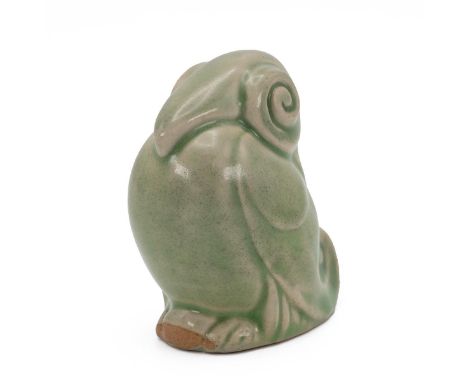 Royal Doulton Mark V Marshall grotesque bird, in pale green glaze, impressed Royal Doulton mark and incised 2210B to base. H 