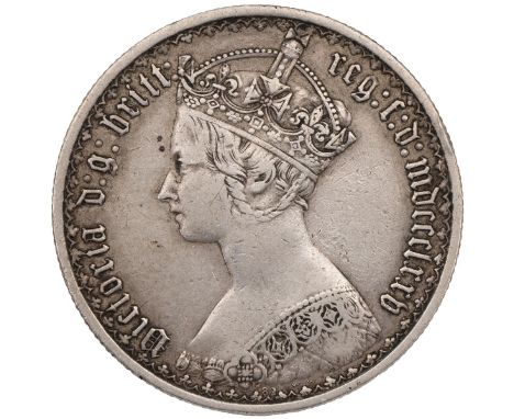 1875 Victoria silver Florin (S 3893). Grade: aF - about Fine.