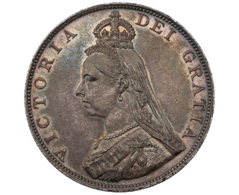 1887 Victoria silver Double Florin (S 3922). Grade: gEF - good Extremely Fine with attractive toning.