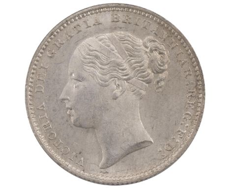 1884 Victoria silver Shilling (S 3907). Grade: aUNC - about Uncirculated.