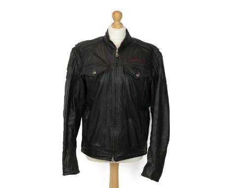 Harley davidson leather bikers jacket Logo in red size M