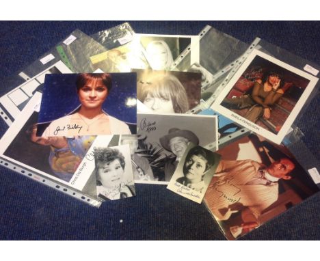 TV/Film/Music signed collection.  20+ items. Mainly 10x8 photos. Some of signatures included are Laura Michele Kelly, Janet F