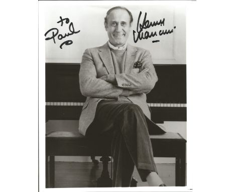 Henry Mancini signed 10x8 b/w photo. April 16, 1924, June 14, 1994 was an American composer, conductor and arranger, who is b