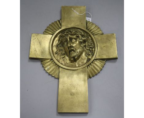 A bronze cross with Christ