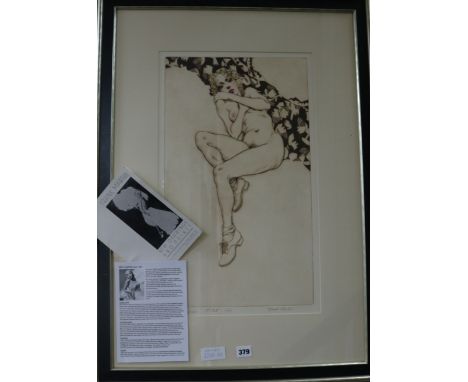 Frank Martin, coloured etching, Ida Lupino