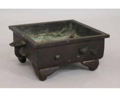 A Japanese bronze censer