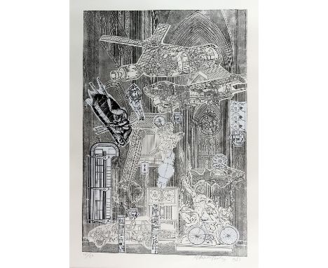 Eduardo Paolozzi (British, 1924-2005), 'Mein Kolner Dom: Blueprints for a New Museum' (1981). Lithograph and screenprint. Sig