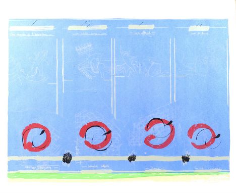 Matthew Hilton (British, b.1948), 'Curtains for our Hero', silkscreen print, signed and dated 1981 in pencil lower right, num