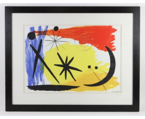After Alexander Calder (1898-1976), Lunarscape (1953). Lithograph. Framed and glazed. Image size 43 x 63cm. Condition Report: