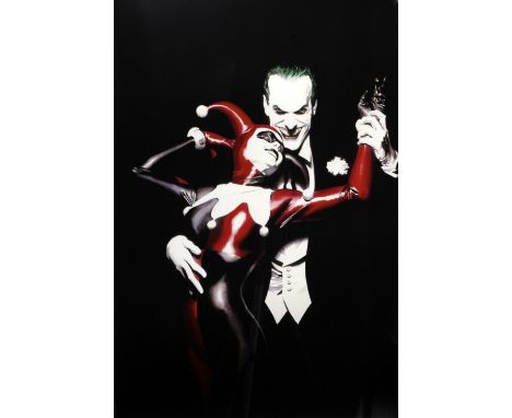 Alex Ross (b. 1970), 'Tango with Evil'. Limited-edition print. Signed and numbered 99/195 in pencil to margin. Framed and gla