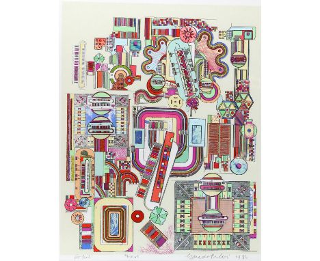 Eduardo Paolozzi (British, 1924-2005), abstract composition (1986). Lithograph. Signed and dated in pencil to margin. Framed 