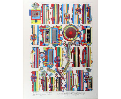 Eduardo Paolozzi (British, 1924-2005), 'The Locus of C is thus...' Print. Signed and numbered 7/50 in pencil. Image size 75 x