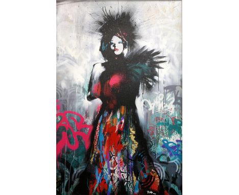 Troika (b. 2003), 'Decadence'. Print on board. Numbered 44/95. Framed. Image size 99 x 64cm. 