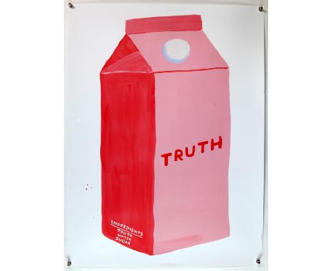 David Shrigley (British, b.1968). 'Truth', offset lithograph printed in colours, 2020, from the edition of unknown size, on w
