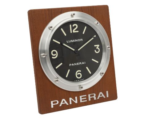 PANERAI, WANDUHR LUMINOR, Schweiz, Holz/Stahl, Quarzwerk, Gehäusenummer OP6670, Ziffern des Ziffernblattes nachleuchtfähig. H