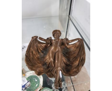 VINTAGE BRASS CRINOLINE LADY ASH TRAY