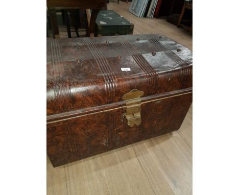 VINTAGE TIN TRUNK BY WILLIAMSON AND SON