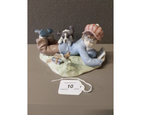 LLADRO FIGURE 5451 STUDY BUDDIES  NO BOX