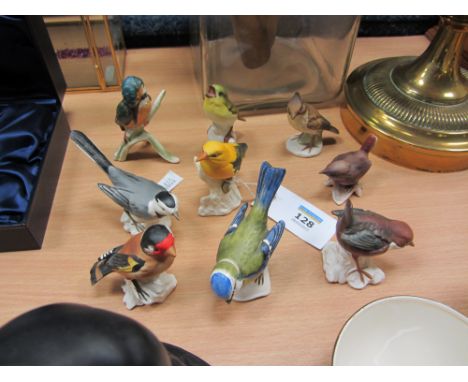 Nine Goebel bird ornaments