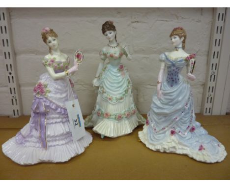 Three Royal Worcester figures from the 'Splendour at Court' series(3)