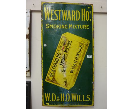 Advertising - enamel sign 'Westward Ho! Smoking Mixture - W.D. & H.O. Wills - Issued by The Imperial Tobacco Co. (of Great Br