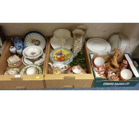 Victorian doll's china, pair Crown Ducal chintz pattern vases, oriental design tea service and other decorative ceramics in t