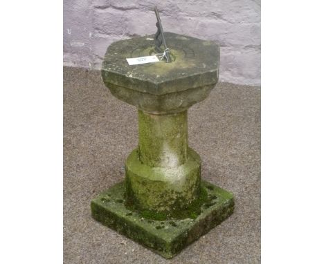 Small Yorkshire stone hexagonal sundial