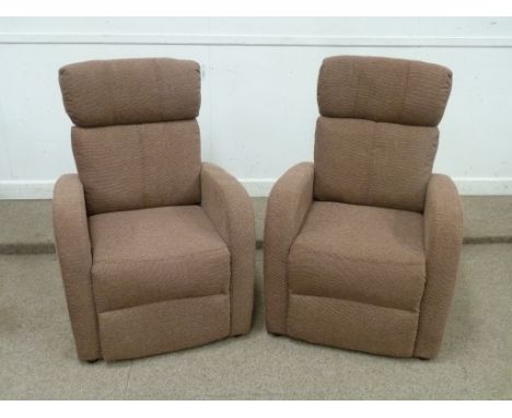 RelaxAtEezePair manual reclining armchairs in fabric cover