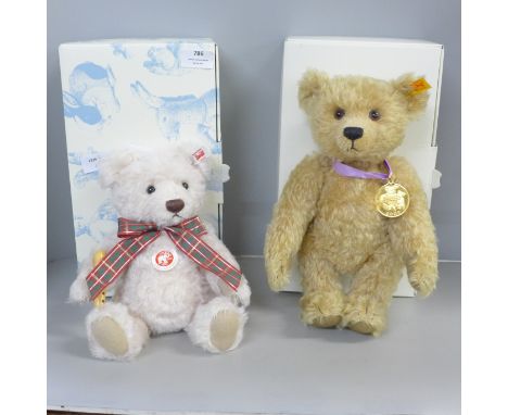 A Steiff Frederic teddy bear, limited edition, with certificate and a Steiff 2003 bear, both boxed 