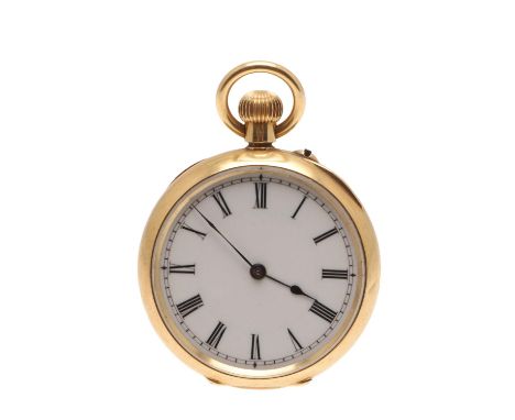 the white enamel dial with black Roman numerals, inscribed with a monogram to the back case, 37mm dia., 41 grams.  *CR  The w