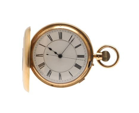 the white enamel dial with Roman numerals, the movement signed John Ashworth &amp; Co., Manchester, hallmarked for London 188