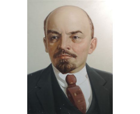 An oil painting, a portrait study, Lenin, 90 x 70cm