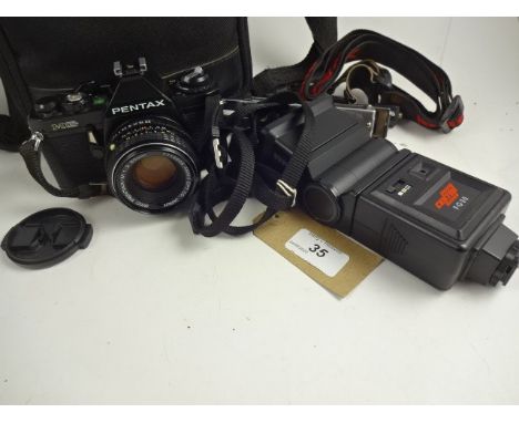 PENTAX MG CAMERA BUNDLE ASAHI LENS, TRIPOD, BAG ETC