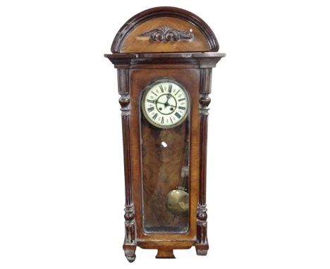 A 19th century Vienna eight day wall clock.