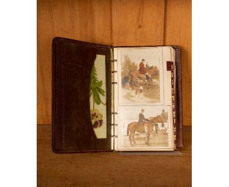 Miss F M Norman's hunting diary detailing days mainly with the Gogerddan Hounds 1914-24, in a ring bound address book with va