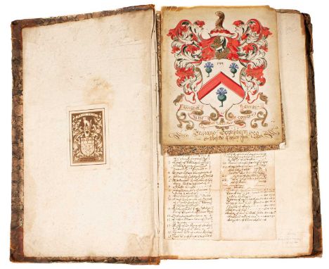 Heraldry Scrapbook A folio scrapbook containing a collection of largely 19th century British armorials in the form of etching