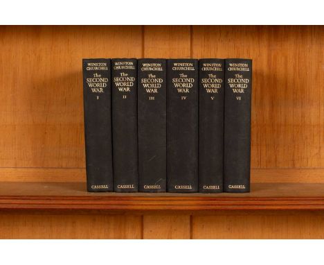 Churchill (Winston) The Second World War, London: Cassell &amp; Co, 1949 reprint, 6 vols, 8vo, original cloth gilt.Not collat