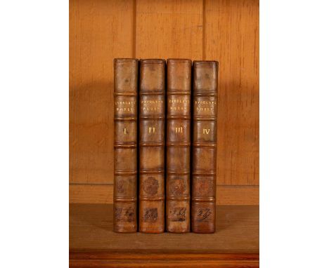 Rabelais (Francois) works, Dublin: Philip Grampton, 1738, 4 vols, 16mo, full leather gilt with raised bands to spines. (4)Not