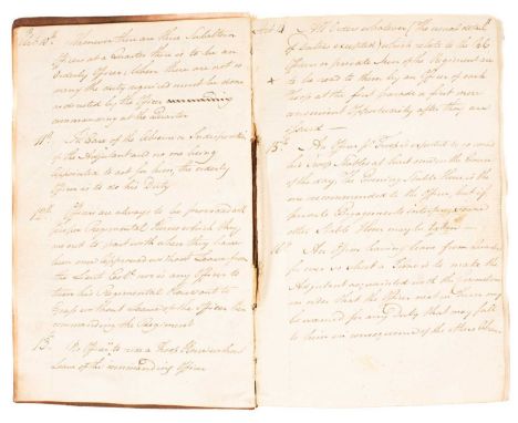 Cartwright (Lt. Col. William) Manuscript Standing Orders 10th Regiment P[rince of] W[ales] O[wn] Light Dragoons. [Circa 1795-