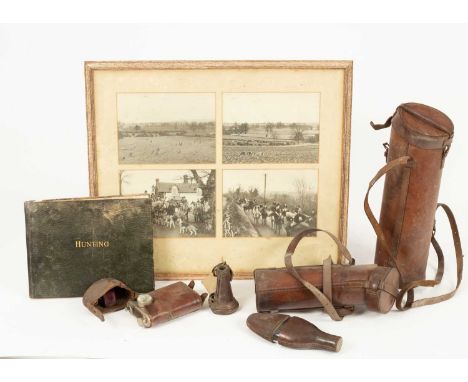 Of hunting interest, the hunting diary of H B Van der Gucht, 5th Fusiliers, four photographs of a hunt, possibly around Redma