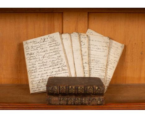 Religious Tracts, two volumes of Religious Tracts in manuscript, Volume One titled Tractatus de Penitentia, 306 numbered page
