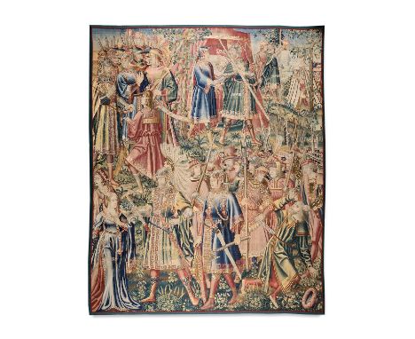 BRUXELLES, VERS 1524, TAPISSERIE GOTHIQUE, LAINE ET SOIE, MANUFACTURE DE JAN DE ROY, D'APRÈS LES CARTONS ATTRIBUÉS À LEENART 