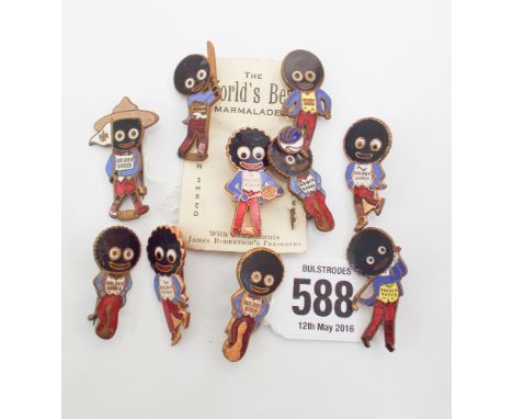 A collection of ten vintage Robertson marmalade badges