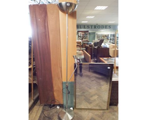Stainless steel up-lighter reading lamp