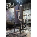 Vertical Carbon Steel Tank on Legs, Approx size 2 ft dia x 4 ft tall, Rigging Fee: $150