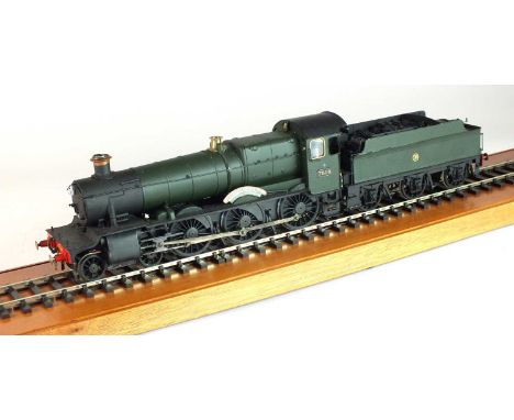 A good O-gauge, scratch-built model of the steam locomotive, GWR, 'Frilsham Manor', '7816', 4-6-0, in GWR green and black liv
