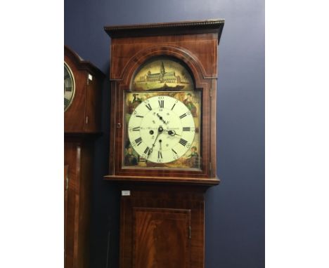 GLASGOW INTEREST - 19TH CENTURY MAHOGANY LONGCASE CLOCK, by Walter McAdam of Glasgow, with two train eight day movement, the 