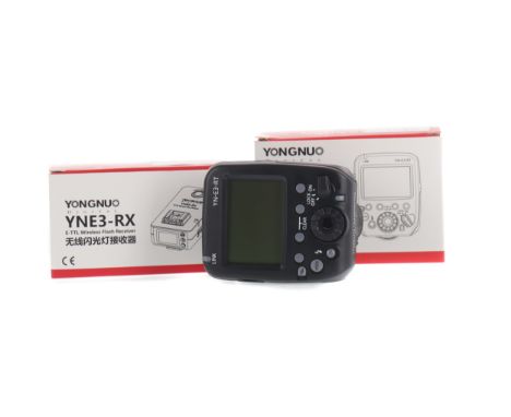 YONGNUO YN E3 RX SPEED LIGHT RECEIVER FOR CANON, along with a Yongnuo YN E3 RT Speed light transmitter for Canon and a Yongnu